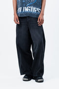 Baggy Faded Moon-Wash Jeans