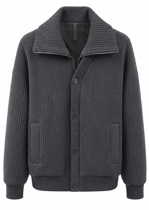 IMP Shawl Collar Knit Bomber Cardigan Jacket
