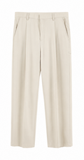 Classic Utility Straight Trousers – Ivory