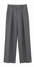 Black Wide-Leg Formal Pants