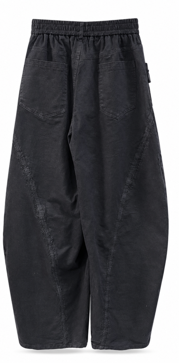 Black Stitch Super Baggy Pants