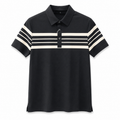 Black Striped Polo T-Shirt