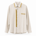 Gold & White Zip Shirt