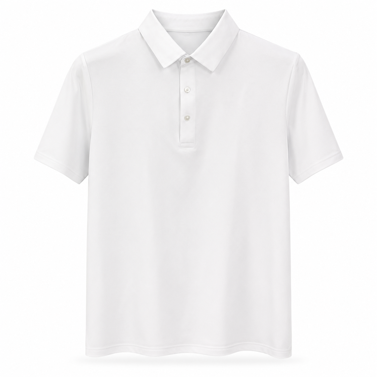 White Minimal Polo T-Shirt