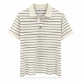 White Striped Polo T-Shirt