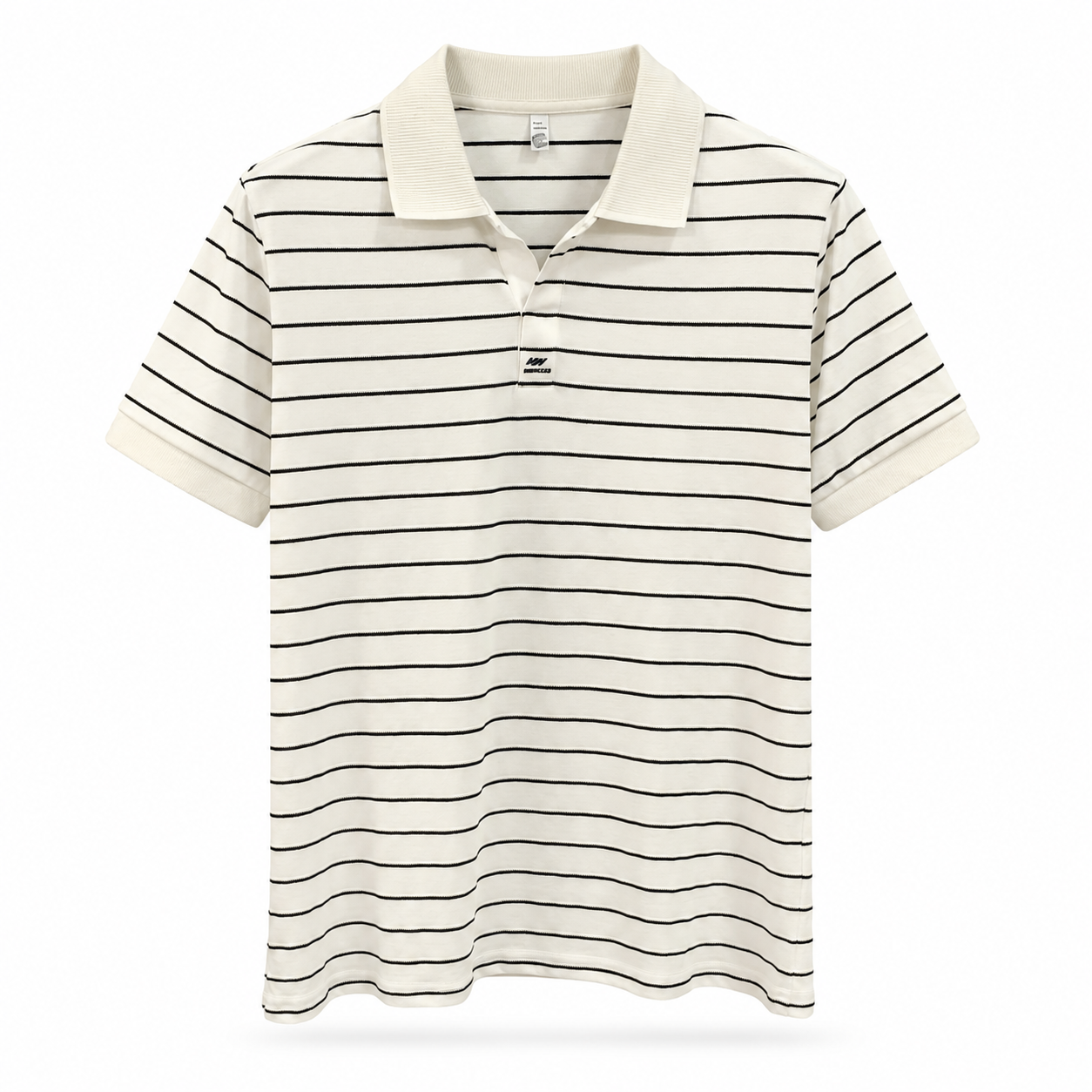 White Striped Polo T-Shirt